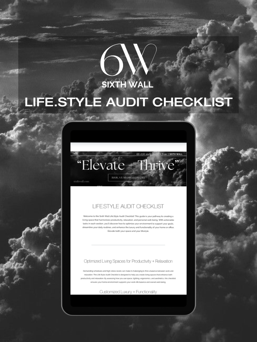 Sixth Wall Life.Style Audit Checklist Free Download Cover Image on Ipad